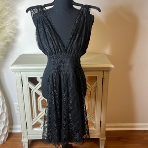 Express Sexy Black Lace Dress